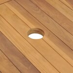 vidaXL Meuble de salle de bain lavabos en marbre noir Bois teck massif