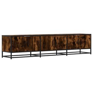 vidaXL Meuble TV chêne fumé 180x35x41 cm bois d'ingénierie