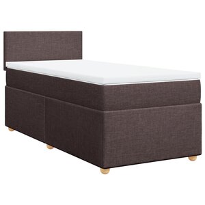 vidaXL Sommier à lattes de lit avec matelas Marron foncé 80x200 cm