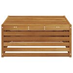 vidaXL Pouf d'Extérieur Naturel 79 x 79 x 37 cm Bois d'Acacia Massif