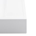vidaXL Lavabo 50x50x12 3 cm Fonte minérale/marbre Blanc