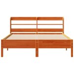 vidaXL Cadre de lit sans matelas cire marron 135x190cm bois pin massif