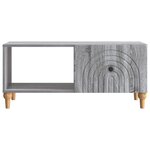 vidaXL Table basse Sonoma gris 90 x 50 x 40 cm Bois d'ingénierie