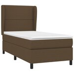 vidaXL Sommier à lattes de lit avec matelas Marron foncé 90x190 cm