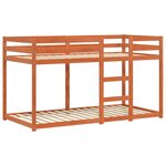 vidaXL Lit superposé sans matelas cire marron 90x190 cm pin massif