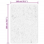 vidaXL Tapis HUARTE à poils courts doux et lavable gris 140x200 cm