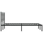 vidaXL Cadre de lit métal sans matelas avec tête de lit noir 120x190cm