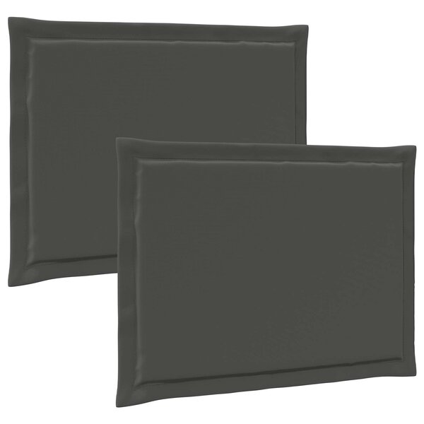 vidaXL Coussins de siège 2 Pièces Anthracite 47 x 36 x 2 cm Polyester