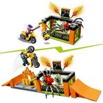 Lego 60293 city l'aire d'entraînement des cascadeurs  rampes  cage araignées et moto rétrofriction  jouet pour enfants +5 ans