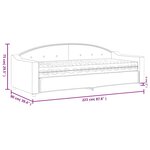 vidaXL Lit de jour avec matelas crème 80x200 cm tissu