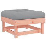 vidaXL Repose-pied de jardin avec coussin bois massif douglas