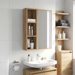 vidaXL Armoire murale de salle de bain Chêne artisan 20 x 14 x 70 cm