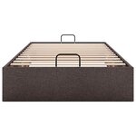 vidaXL Cadre de lit ottoman sans matelas marron foncé 90x190 cm tissu