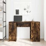 vidaXL Bureau chêne fumé 120x42x76 cm bois d'ingénierie