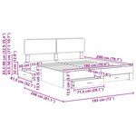 vidaXL Cadre de lit Gris béton 180 x 200 cm Bois d'ingénierie
