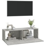 vidaXL Meubles TV 2 Pièces Gris béton 100x30x30 cm Bois d'ingénierie