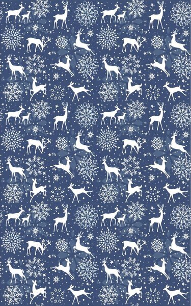 Tapis d'intérieur Noël 70 x 140 cm - Bleu