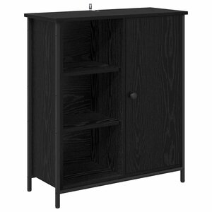 vidaXL Buffet Chêne noir 70 x 30 x 80 cm Bois d'ingénierie