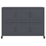 vidaXL Buffet anthracite 100 5x39x72 cm acier