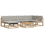 vidaXL Ensemble de canapés d'extérieur 7 pc Blanc et gris clair