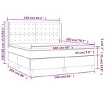 vidaXL Sommier à lattes de lit avec matelas Taupe 160x200 cm Tissu