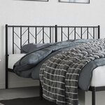 vidaXL Tête de lit métal noir 160 cm