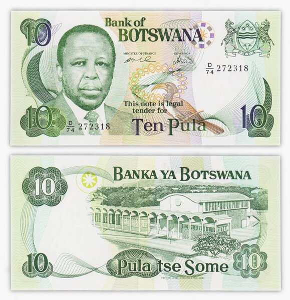 Billet de collection 10 pula 1999 Botswana - Neuf - P20b