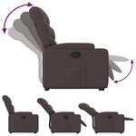 vidaXL Fauteuil inclinable marron foncé tissu