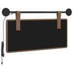 vidaXL Tête de lit suspendue Avec lumière LED Cappuccino Simili cuir