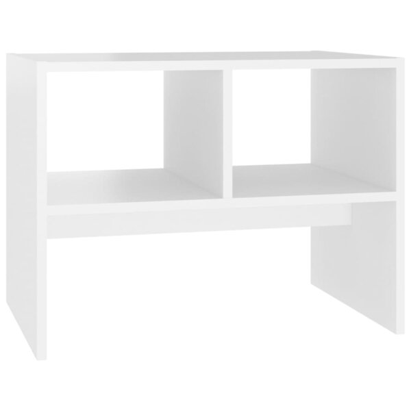 vidaXL Table d'appoint Blanc 60x40x45 cm Aggloméré