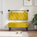 vidaXL Tête de lit suspendue Jaune Velours