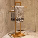 Bathroom Solutions Porte-serviettes Bambou 38x32 5x70 cm