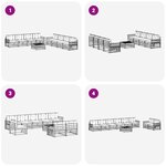vidaXL Ensemble de canapés d'extérieur 9 pc Blanc et anthracite