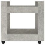 vidaXL Chariot de bureau Gris béton 60x45x60 cm Bois d'ingénierie