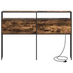 vidaXL Tête de lit de rangement Chêne fumé 135 cm Bois d'ingénierie