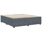 vidaXL Cadre de lit sans matelas gris foncé 180x200 cm velours