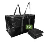 Pack and Move - Lot 2 Grands Sacs Déménagement Recyclé - Rangement Et Transport Ultra Résistant - Réutilisable - Poignées Solides - 100L
