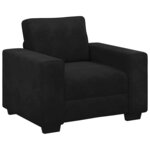 vidaXL Fauteuil noir 100x77x82 cm velours