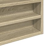 vidaXL Armoire à vitrine chêne sonoma 80x8 5x58 cm bois d'ingénierie