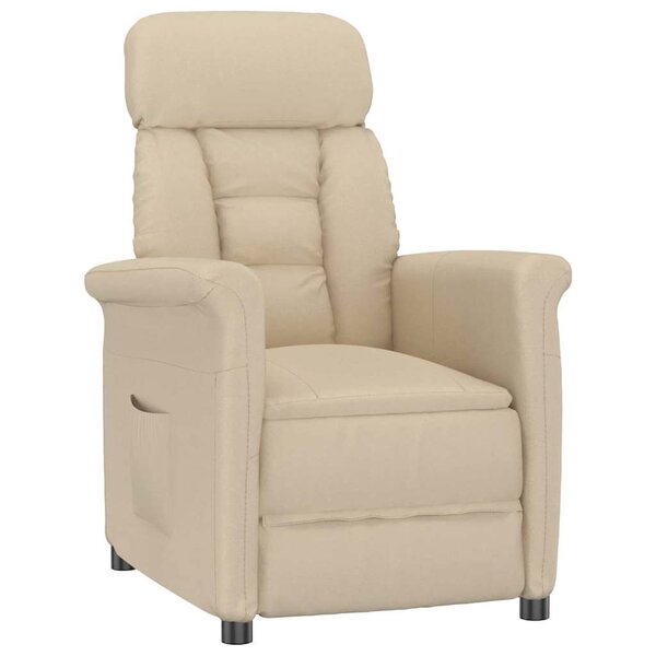 vidaXL fauteuil Crème 96 5 x 70 5 x 95 cm Microfibre