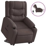 vidaXL Fauteuil inclinable électrique marron foncé tissu