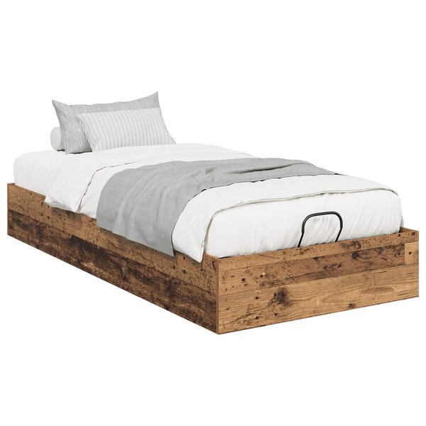 vidaXL Cadre de lit ottoman avec stockage Bois ancien 80 5 x 200 cm