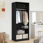 vidaXL Armoire Chêne Noir 80 x 50 x 200 cm Bois d'ingénierie
