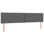 Lit Box Spring vidaXL avec matelas gris foncé 200x200 cm en tissu