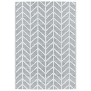 vidaXL Tapis d'extérieur ARAKIL gris 140 x 200 cm PP