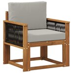 vidaXL Sofa de milieu extérieur Bois d'Acacia Massif Naturel