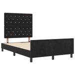 vidaXL Cadre de lit avec tête de lit Noir 120 x 190 cm Velours