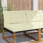 vidaXL Coussin de canapé d'extérieur 2 Pièces Crème Polyester