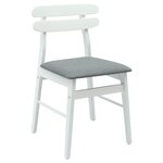 vidaXL Chaise de salle à manger 2 Pièces Blanc et Gris