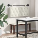 vidaXL Tête de lit suspendue Crème Velours